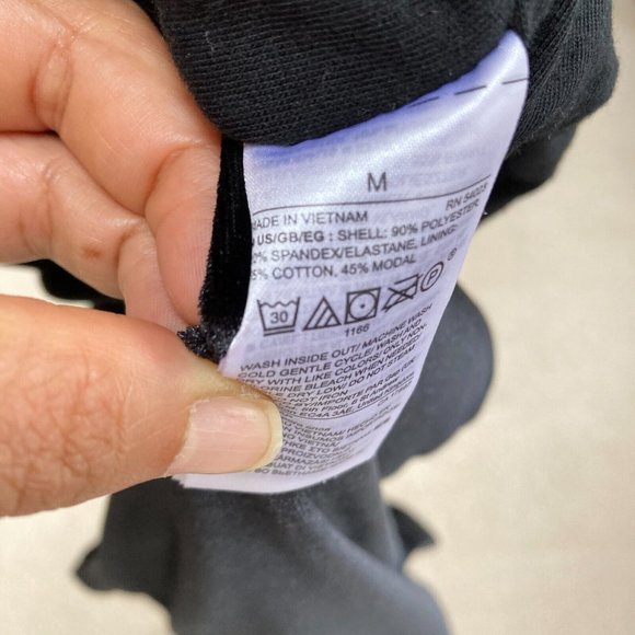 GAP Maternity Women Black Velvet Round Neck Stretchy Pullover Elegant Dress Sz M - Picture 8 of 9